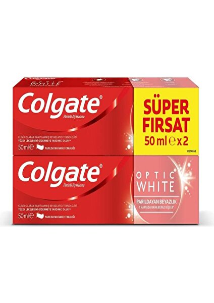 Colgate Optıc Whıte 50 ml Diş Macunu 2 Li