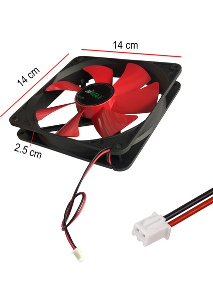 12 volt 14 cm 2 pin li soğutucu fan pc kasa içi 12v fan