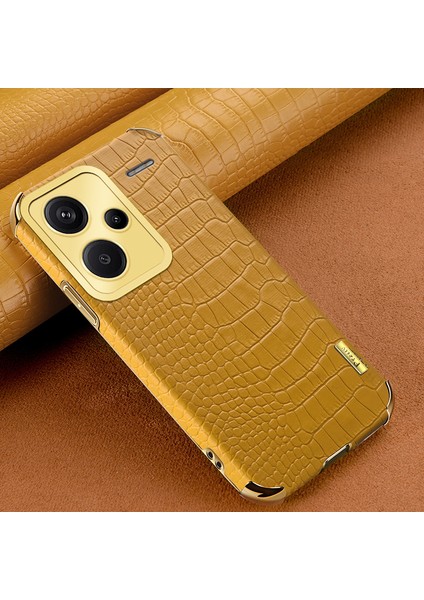 LR Joyful Xiaomi Redmi Note 13 Pro+ Timsah Doku Elektrografya Telefon Kapağı (Yurt Dışından)