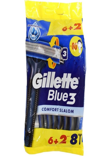 Gillette Blue3 Slalom Kullan At Tıraş Bıçağı 8li