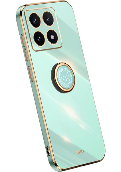 Xiaomi 14T Pro Halka Kickstand Galvanik TPU Telefon Kapağı (Yurt Dışından)