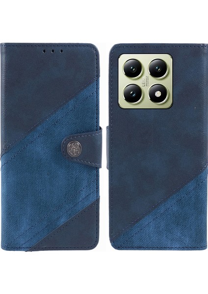 Xiaomi 14T Pro Ekleme Dokusu Deri Telefon Kapağı Görüntüleme Standı (Yurt Dışından)