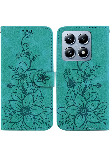Xiaomi 14T Pro Standlı Lily Deri Telefon Kılıfı (Yurt Dışından)