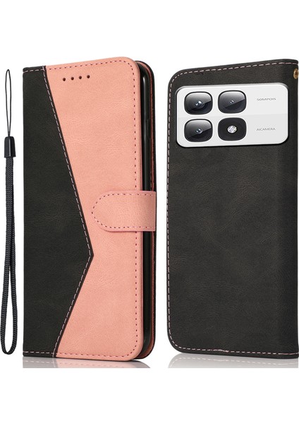 Xiaomi 14T Pro Cüzdan Standı Bilek Kayışlı Deri Telefon Kılıfı (Yurt Dışından)