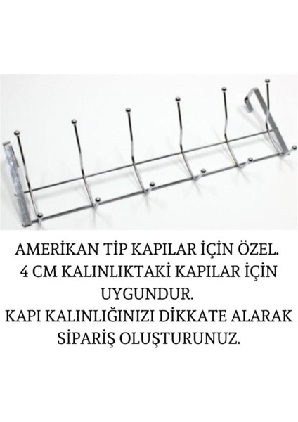 Kapı Arkası Elbise Askısı Krom Metal(12 Adet Elbise Asma Yeri) fiyatları