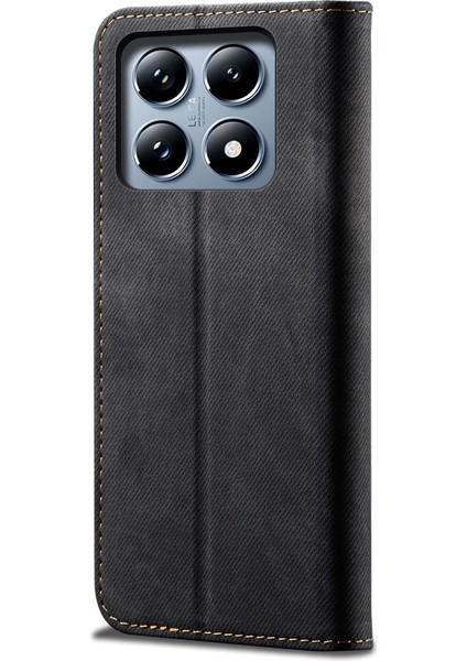 Xiaomi 14T Kot Kumaş Dokusu Çizilmez Deri Standlı Telefon Kapağı (Yurt Dışından) indirimleri