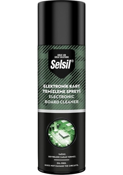 Selsil Elektronik Kart Temizleme Spreyi 500ML Yağsız - Devrelere Zarar Vermez (3791)