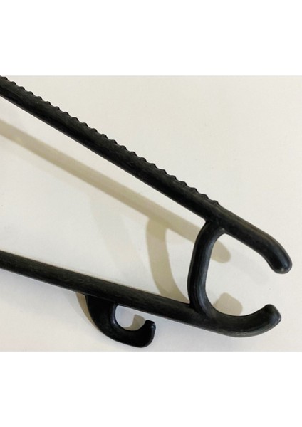 Elbise Askısı 24 Adet Siyah Çentikli Kırılmaz Geniş Askı 38CM Tırtıklı modelleri