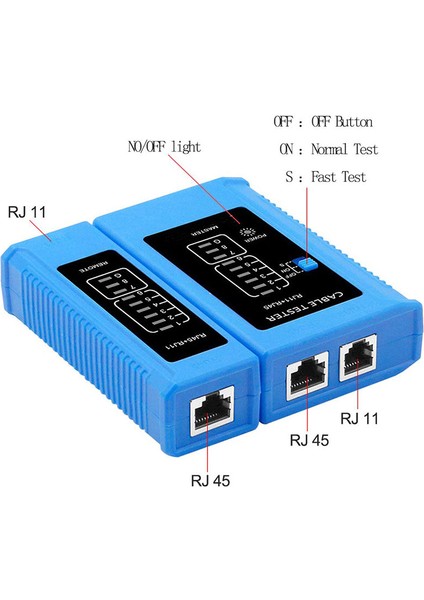 RJ45 Ethernet Kablo Test Cihazı RJ11 Telefon Hattı Test Cihazı