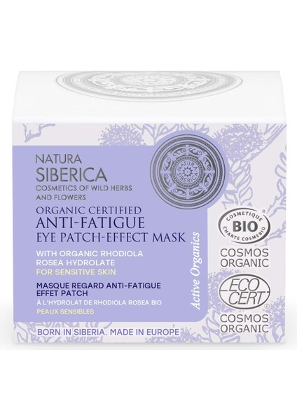 Natura Sibericans Organik Sertifikalı Hassas Ciltler Için Yorgunluk Görünümü Engelleyici Göz Çevresi Maskesi 50 ml fiyatları