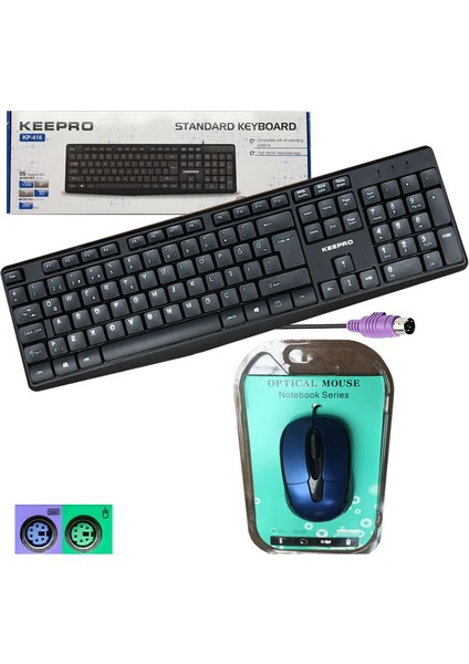 Standart PS-2 Kablolu Klavye +ps/2 kablolu Mouse set