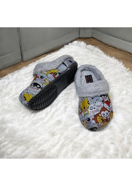 Günlük Içi Kürklü Neşeli Hayvan Figürlü Ev,anasınıf,kreş Terliği fiyatları