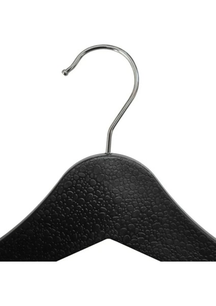 24 Adet Ahşap Görünümlü Plastik Kıyafet ve Elbise Askısı Siyah indirimleri