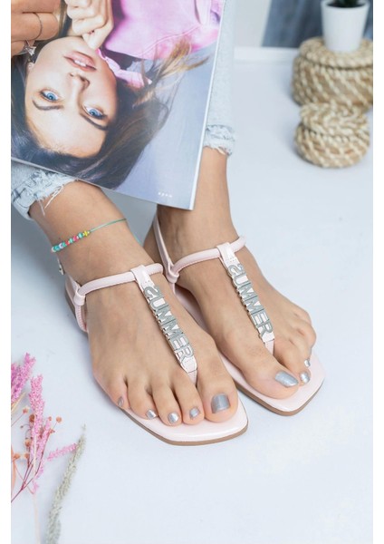 Fairy Pembe Rugan Sandalet modelleri