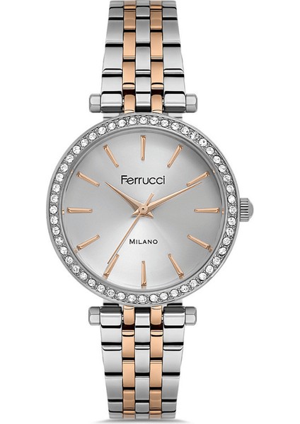 FER.03419M.05 Çelik Kordon Kadın Kol Saati