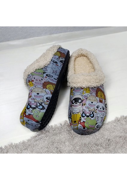 Günlük Içi Kürklü Neşeli Hayvan Figürlü Ev,anasınıf,kreş Terliği fiyatları