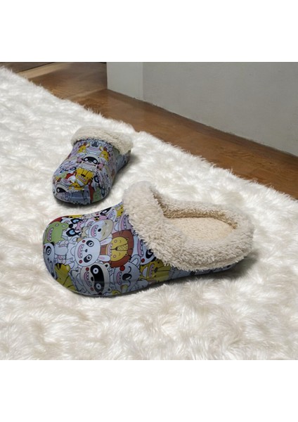 Günlük Içi Kürklü Neşeli Hayvan Figürlü Ev,anasınıf,kreş Terliği modelleri