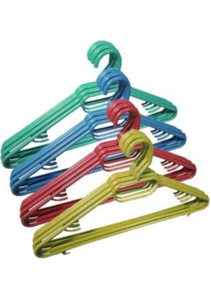 24 Adet Plastik Elbise Askısı