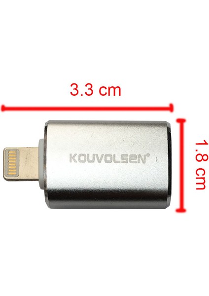 Lightning 8 pin Erkek to USB3.0 Dişi otg çevirici adaptör