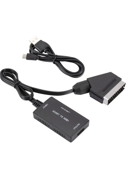 Scart to hdmı çevirici dönüştürücü kablo scart in hdmı out