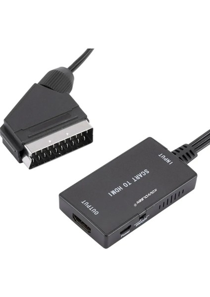 Scart to hdmı çevirici dönüştürücü kablo scart in hdmı out