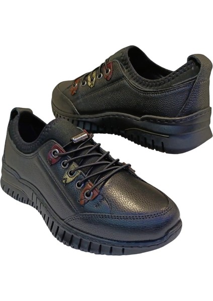 Ayak Trendi 1988 Kadın Deri Casual Ayakkabı Siyah fiyatları