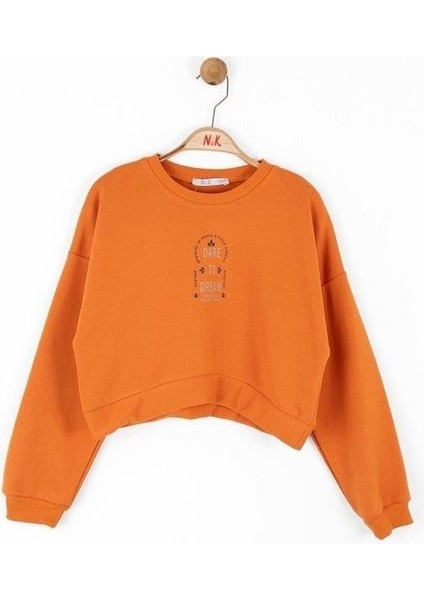Kız Çocuk Pamuklu Iki Iplik Crop Sweatshirt fiyatları