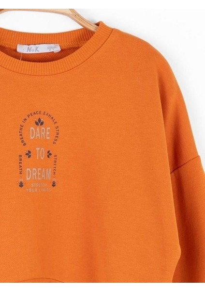 Kız Çocuk Pamuklu Iki Iplik Crop Sweatshirt modelleri