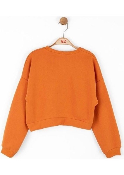 Kız Çocuk Pamuklu Iki Iplik Crop Sweatshirt fırsatları
