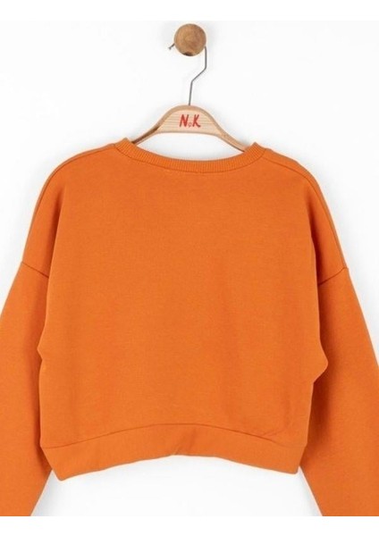 Kız Çocuk Pamuklu Iki Iplik Crop Sweatshirt indirimleri