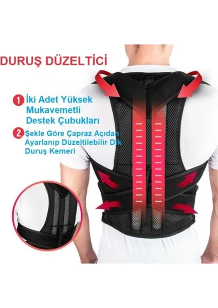 Myxis Model Balenli Dik Durmayı Sağlayan Sırt Korsesi Kadın-Erkek Dik Duruş Korsesi modelleri