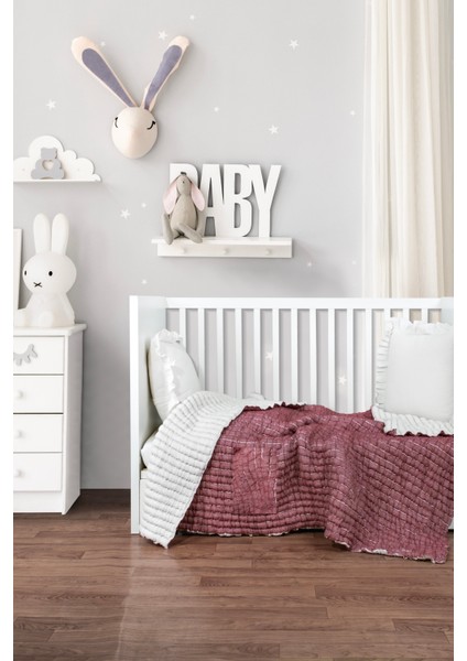 Bebek Battaniyesi - 100*120 cm Dolgulu Bebek Battaniyesi - Pamuk - Natural fiyatları