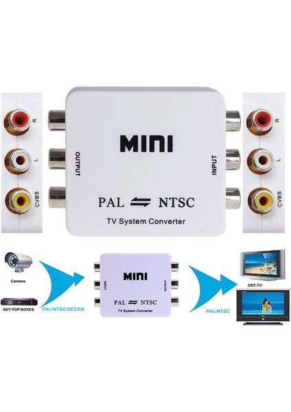 RCA PAL/NTSC PAL/NTSC çift yönlü TV Format sistemi dönüştürücü