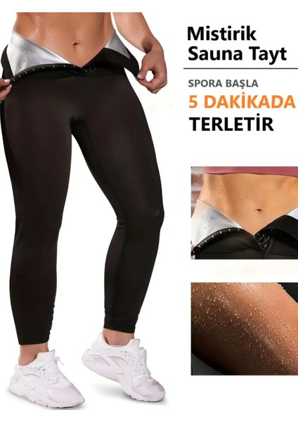 Sauna-Tayt Model Yağ Yakmaya ve Inceltmeye Yardımcı Yüksek Bel Agraflı Sauna Termal Tayt modelleri