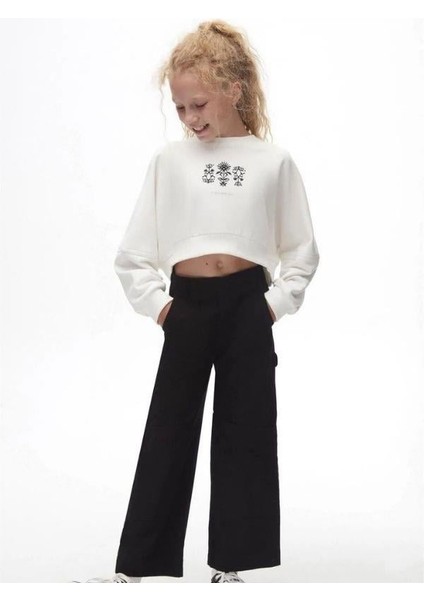 Kız Çocuk Pamuklu Iki Iplik Gün Işığı Sweatshirt