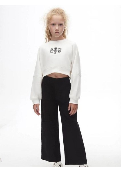 Kız Çocuk Pamuklu Iki Iplik Gün Işığı Sweatshirt