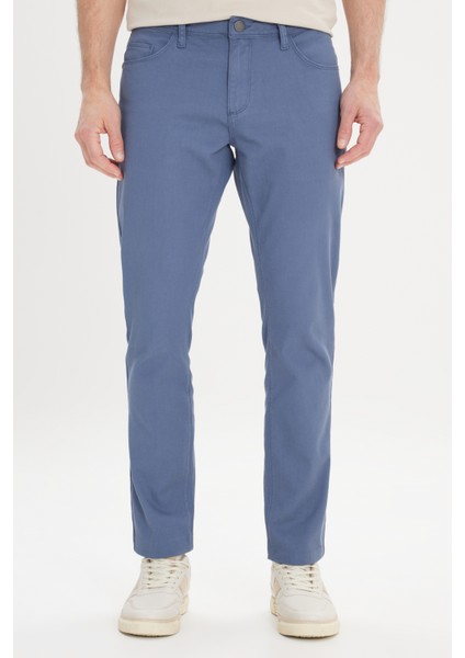 Slim Fit Dar Kesim 5 Cep Armürlü Esnek Pantolon