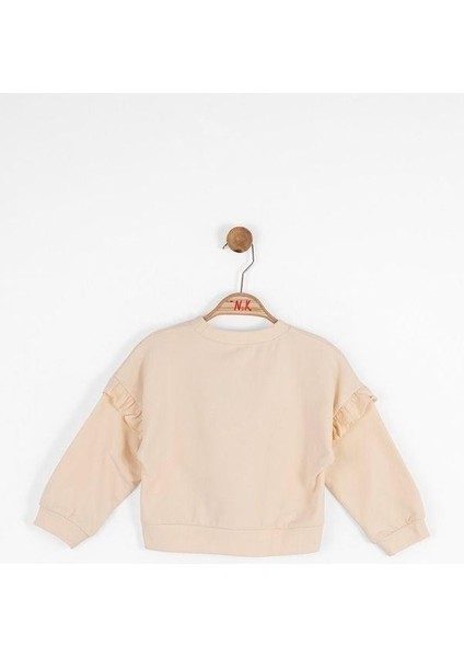 Kız Bebek Mevsimlik Pamuklu Baykuş Baskılı Sweatshirt modelleri