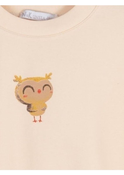 Kız Bebek Mevsimlik Pamuklu Baykuş Baskılı Sweatshirt fırsatları