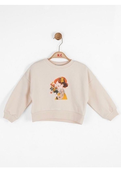 Kız Bebek Pamuklu Iki Iplik Bahar Sweatshirt