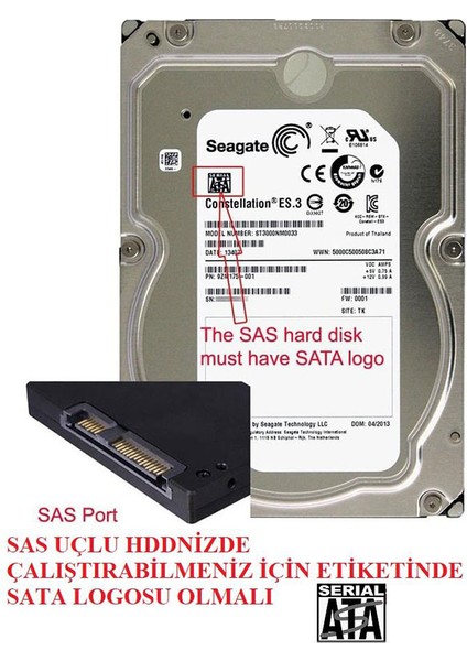 Sas to sata çevirici SFF-8482 SAS SATA 180 derece açılı dönüştürücü