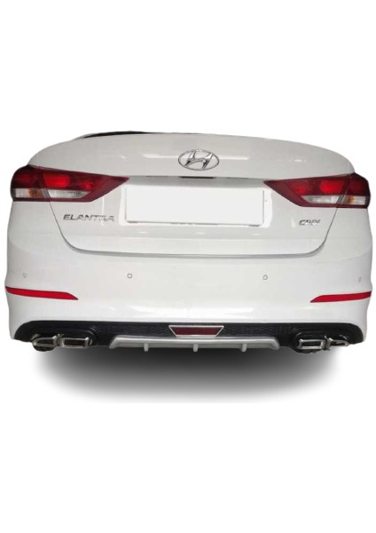 Hyundai Elantra 2016-2018 4 Egzoz Silver Difüzör Reflektörlü