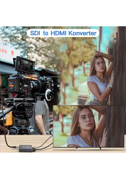 SDI to HDMI dönüştürücü sdı BNC hdmı video ses dönüştürücü