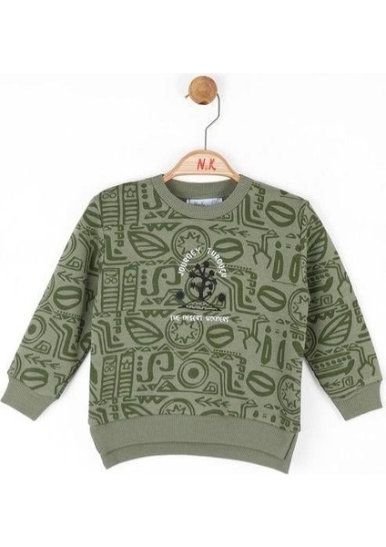 Erkek Bebek Pamuklu Iki Iplik Yazılı Desert Sweatshirt