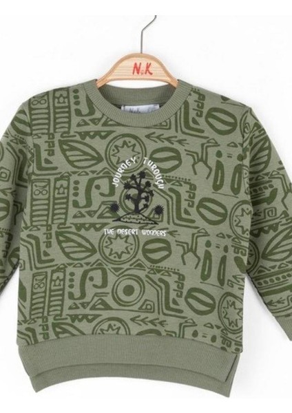 Erkek Bebek Pamuklu Iki Iplik Yazılı Desert Sweatshirt indirimleri