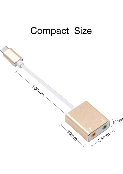 USB Type C  harici ses kartı 7.1 kanal type c ses kartı