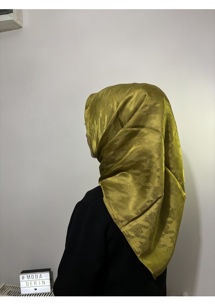 Kazayağı Desen Fıstık Yeşili Jakar Eşarp