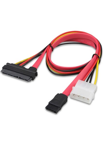 Sata data15pin to 7pin sata 4 pin molex IDE power uzatma kablosu 50cm