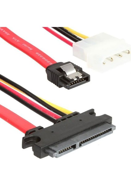 Sata data15pin to 7pin sata 4 pin molex IDE power uzatma kablosu 50cm