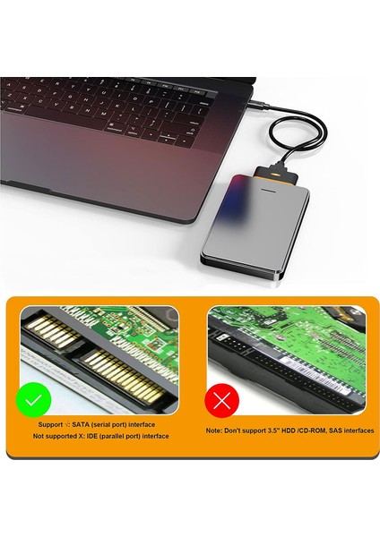 USB 3.1 type -c to 2.5 " SATA III harici harddisk kablosu